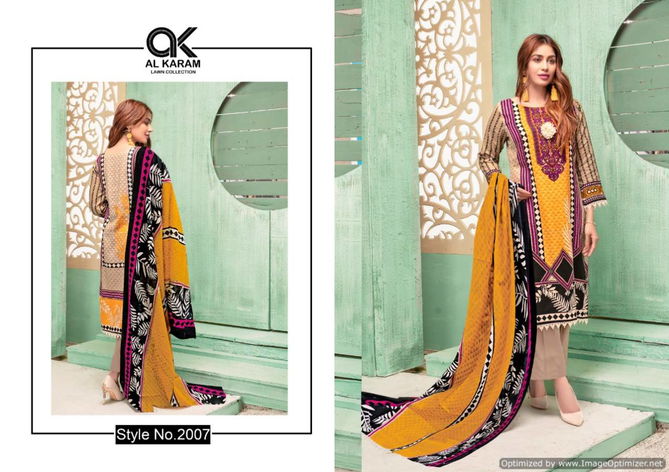 Al Karam 2 Cambric Cotton Designer Karachi Dress Material Collection